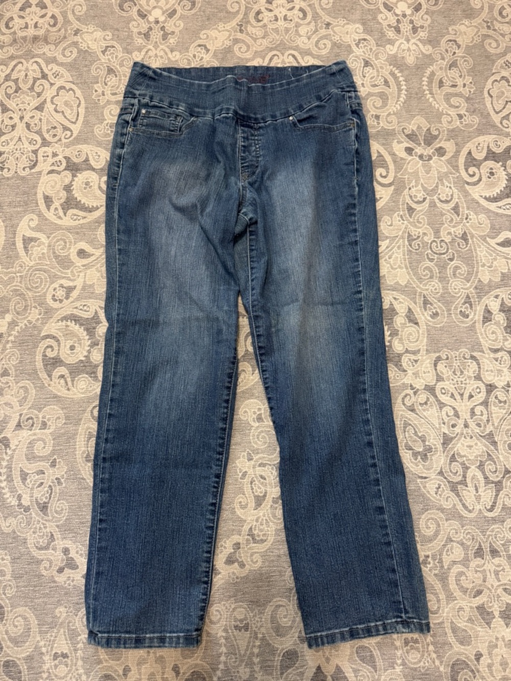 Jag Dark Blue Stretch Pull-On CapriJeans, size 12